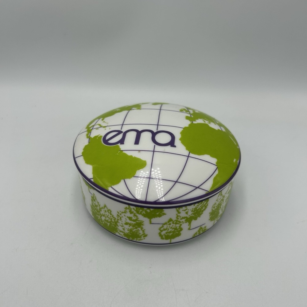 Tiffany & Co Porcelain Ring Box Trinket Jewelry EMA Awards 2008 Globe